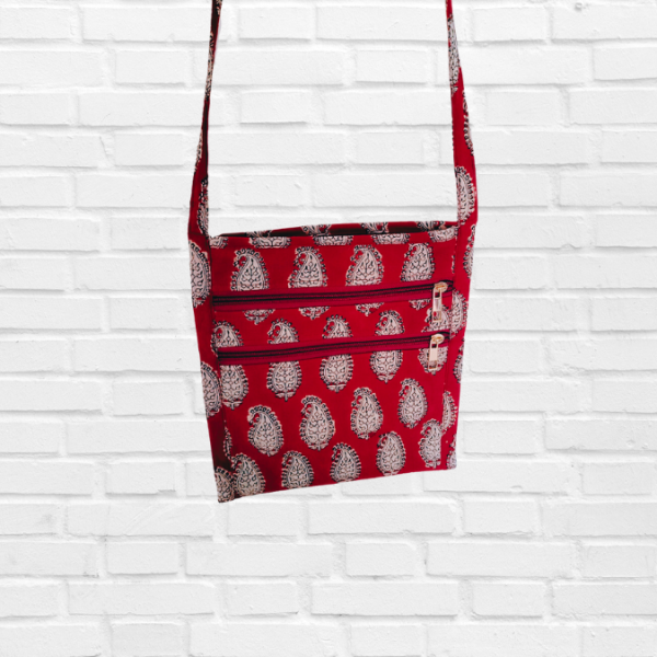 AZ: Sling bag in Handloom Cotton Fabric