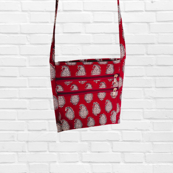 Sling bag in Handloom Cotton Fabric