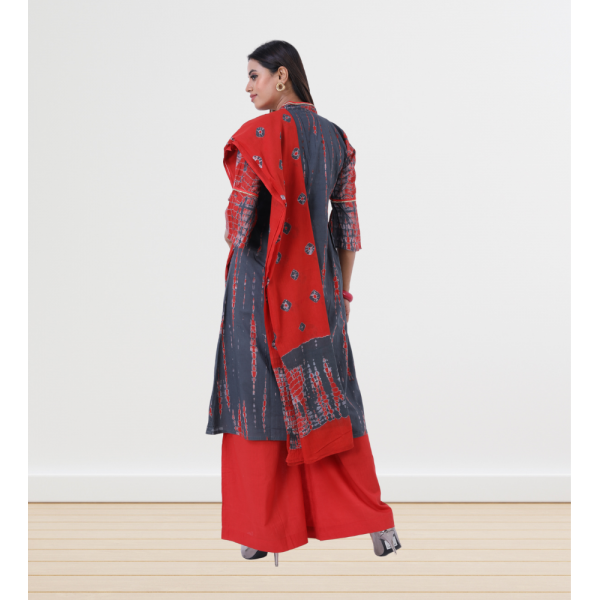 Handloom Cotton Kurti Set in block print Fabric