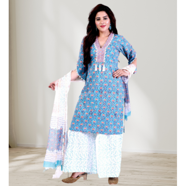 Indira 23169 Branded Outfit Latest A Line Kurti Bottom Pair