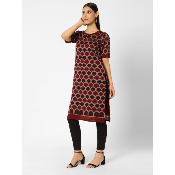 OOS: Cotton Kurti in Handloom Sambalpuri Ikat Fabric 