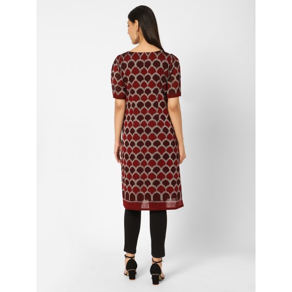 OOS: Cotton Kurti in Handloom Sambalpuri Ikat Fabric 