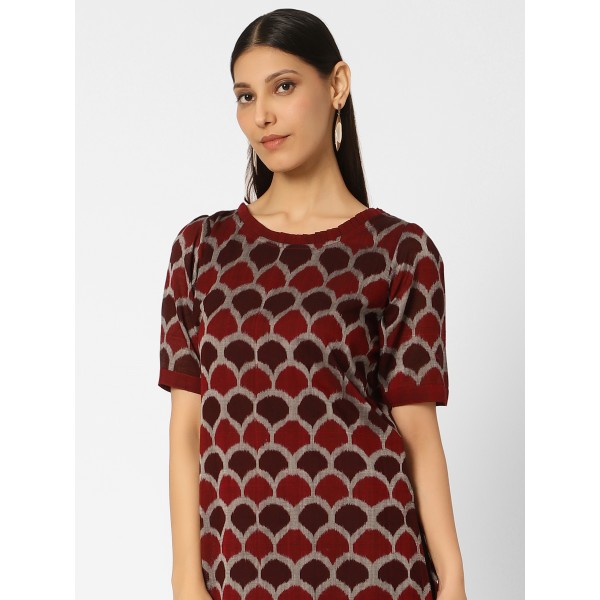 OOS: Cotton Kurti in Handloom Sambalpuri Ikat Fabric 
