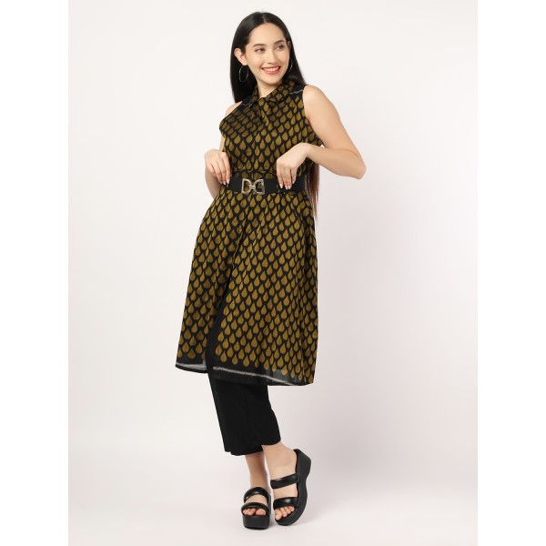 AV: Cotton Kurti in Handwoven Sambalpuri Ikat Fabric