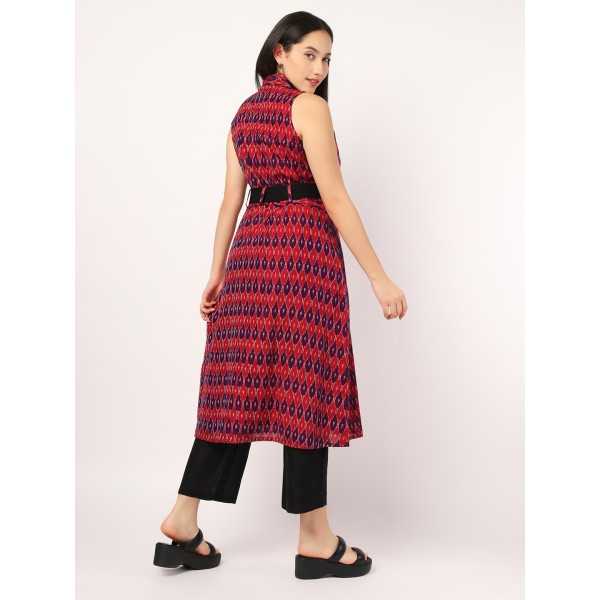AV: Cotton Kurti in Pure Handwoven Sambalpuri Ikat Fabric