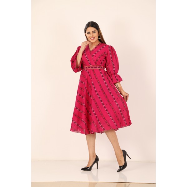 OOS: Cotton Dress in Handloom Sambalpuri Ikat Fabric