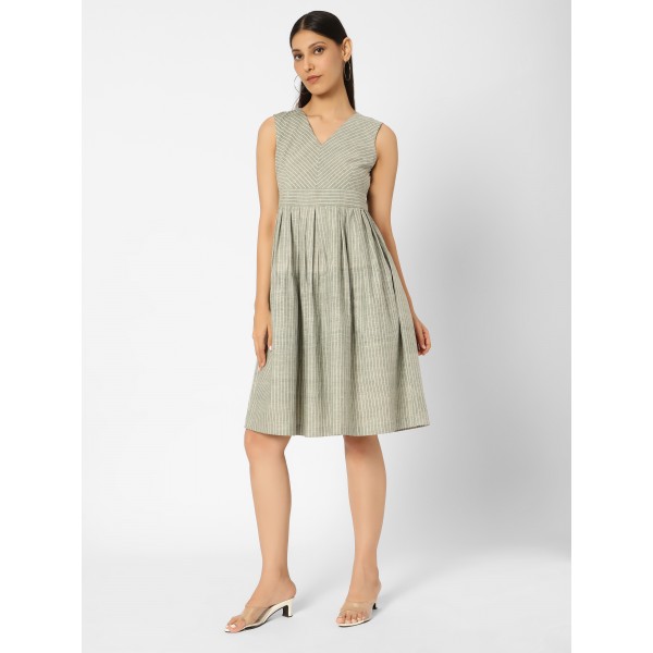 Handloom Cotton Dress in Muslin Khadi Fabric