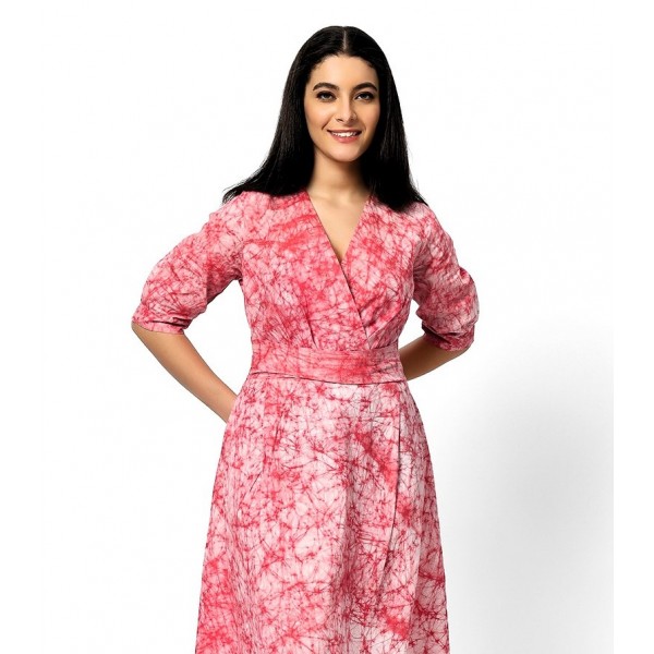 Handloom Cotton Dress in Batik print