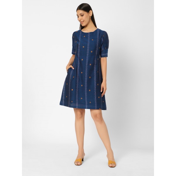 OOS: Cotton Dress in Handloom Sambalpuri Ikat Fabric