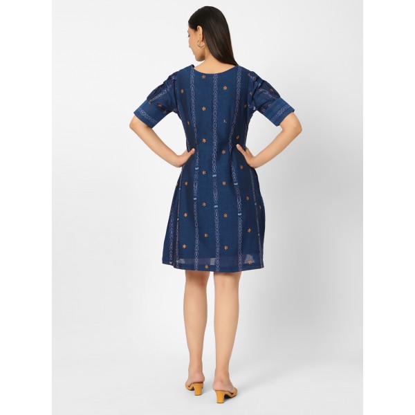 OOS: Cotton Dress in Handloom Sambalpuri Ikat Fabric