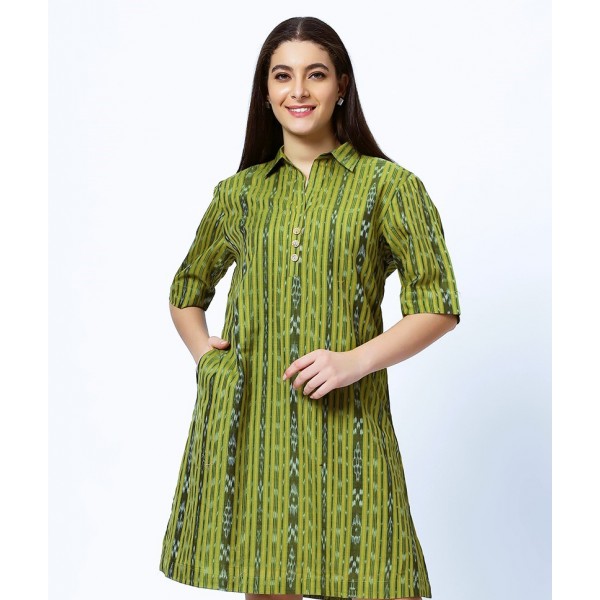 Sambalpuri Handloom Cotton Ikat Dress