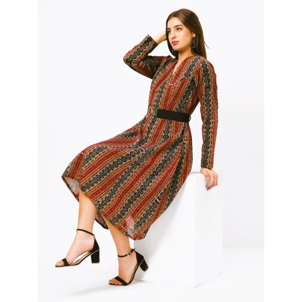 AZ: Cotton One Piece Dress in Handloom Sambalpuri ...