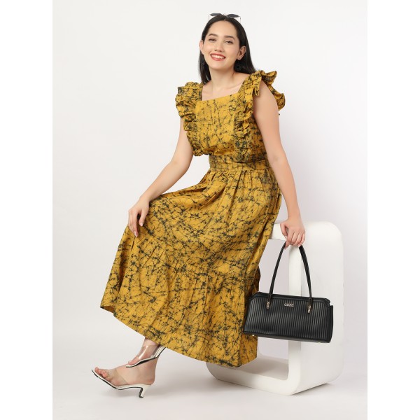 AV: Cotton Dress in Hand Wax Batik Print fabric