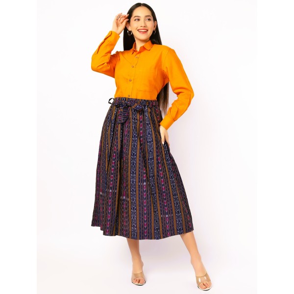 AV: Cotton Skirt & Top Set from Handloom Sambalpuri Fabric