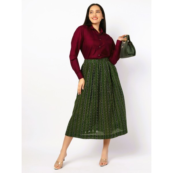 AV: Cotton Two Piece Dress from Sambalpuri Ikat Fabric