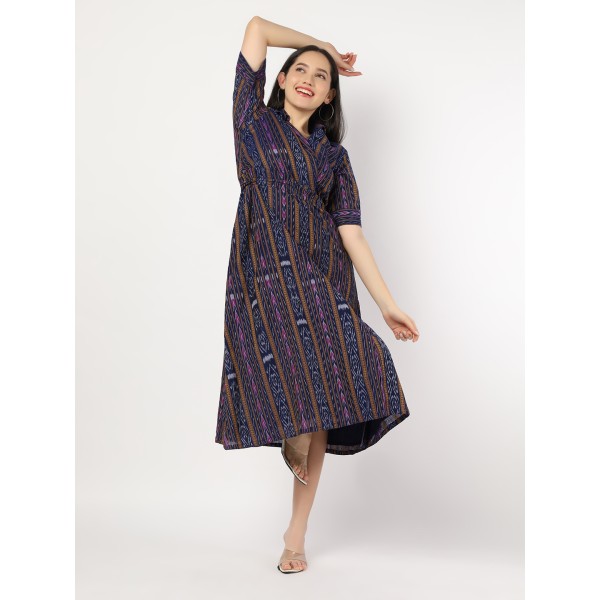 AV: Cotton Dress in Sambalpuri Ikat Fabric