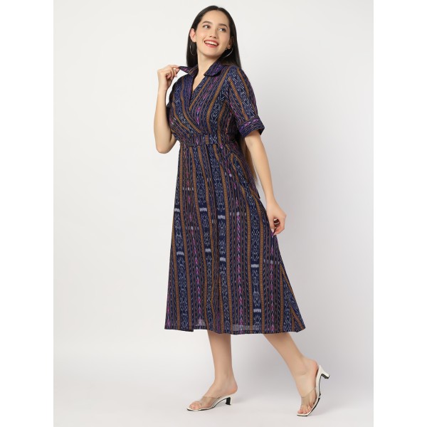 AV: Cotton Dress in Sambalpuri Ikat Fabric