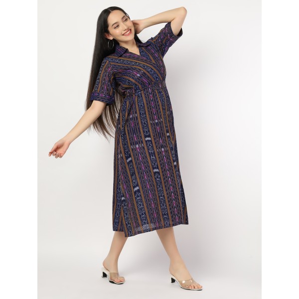 AV: Cotton Dress in Sambalpuri Ikat Fabric