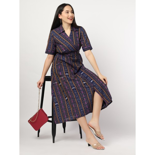 AV: Cotton Dress in Sambalpuri Ikat Fabric
