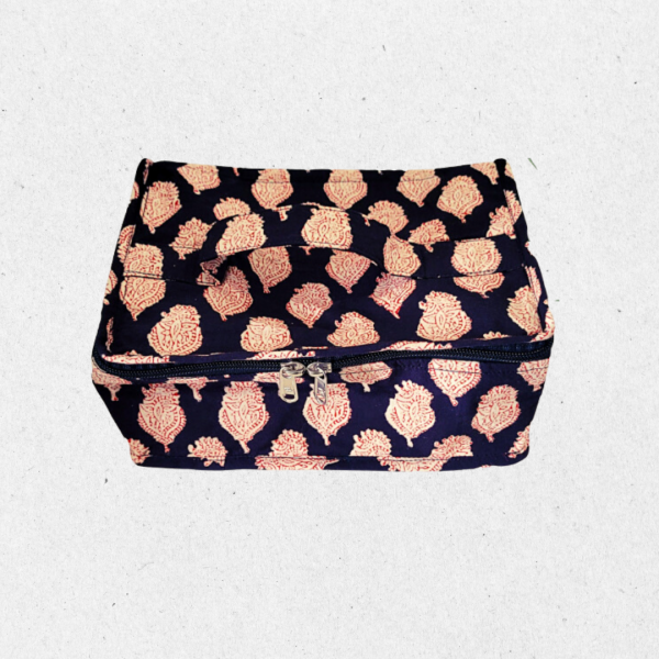 AZ: Travel Pouch in Handloom Cotton Fabric