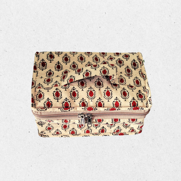 AZ: Travel Pouch in Handloom Cotton Fabric