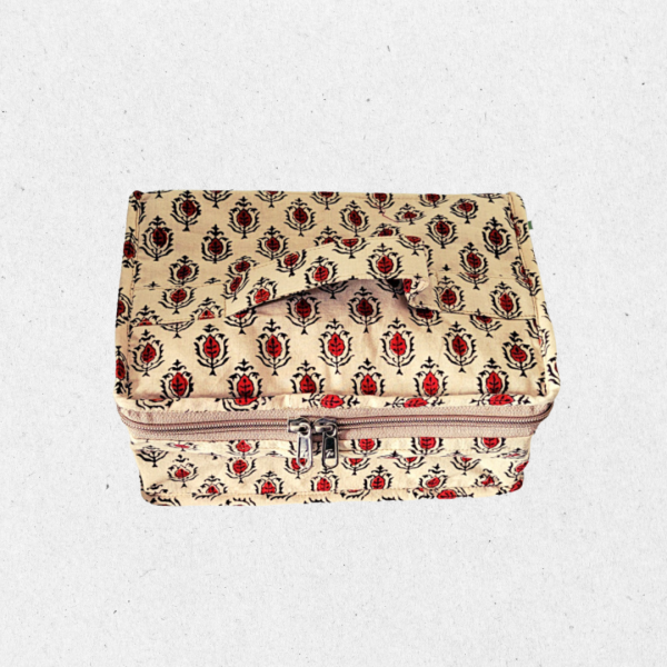 Travel Pouch in Handloom Cotton Fabric