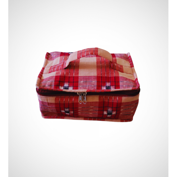 Travel Pouch in Handloom Cotton fabric