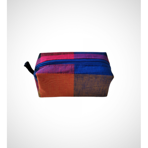 Travel Pouch in Handloom Cotton Fabric