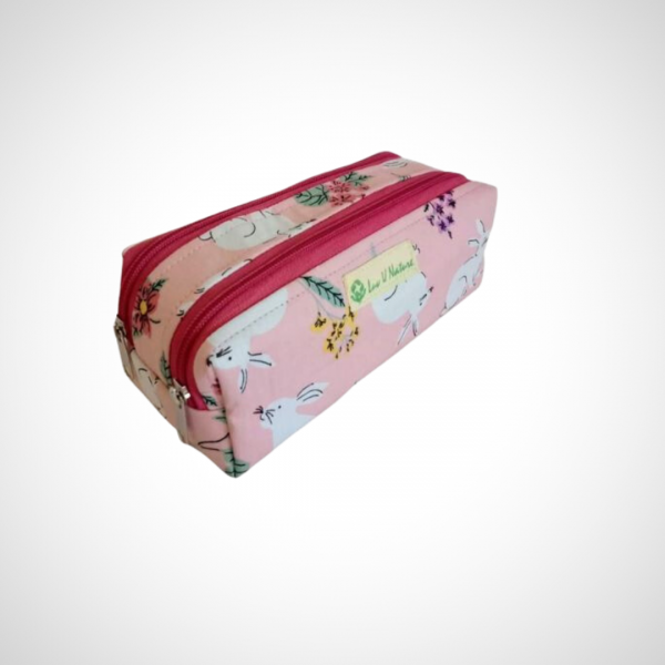 Double Zipper Cotton Pouch for Kids