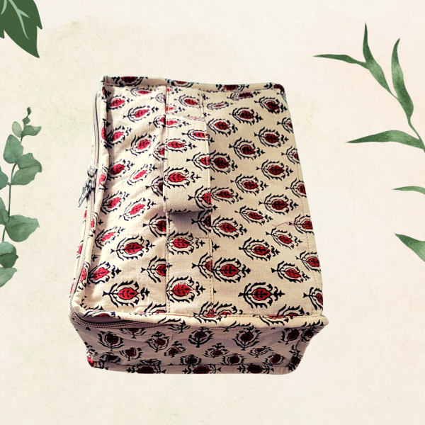 AZ: Travel Pouch in Handloom Cotton Fabric