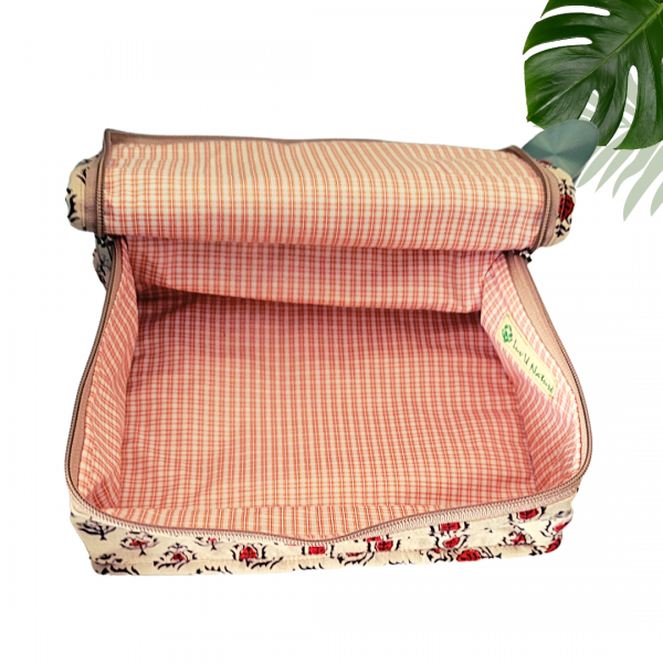 AZ: Travel Pouch in Handloom Cotton Fabric