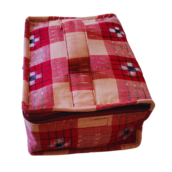 Travel Pouch in Handloom Cotton fabric