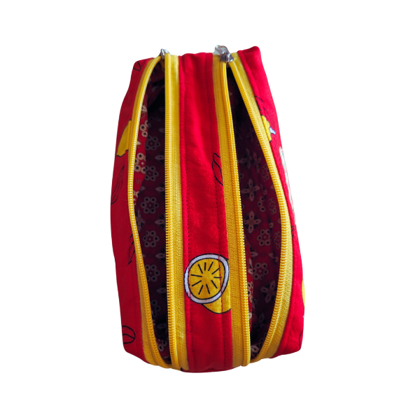 Double Zipper Cotton Pouch for Kids