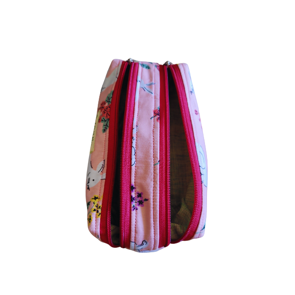 Double Zipper Cotton Pouch for Kids