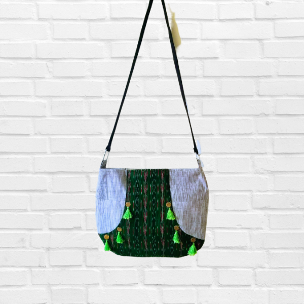 Handloom Cotton Ikat Sling Bag 