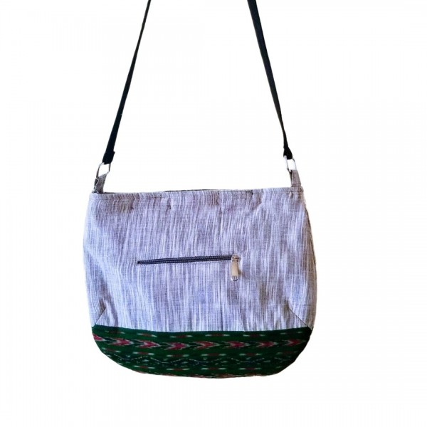 AZ: Handloom Cotton Ikat Sling Bag 
