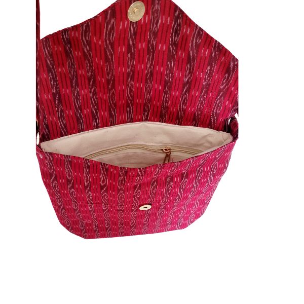 AZ: Handloom Cotton Ikat Sling bag