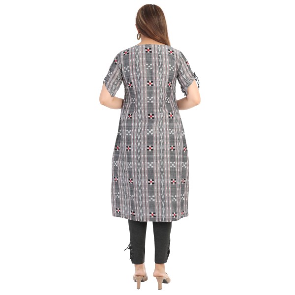OOS: Cotton Kurti in Handloom Sambalpuri Ikat Fabric