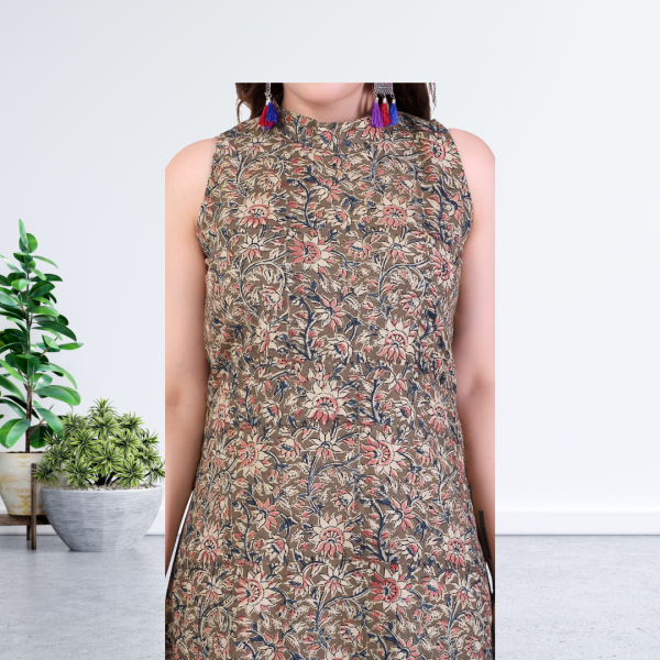 Handloom Cotton Dress in Block Print Fabric