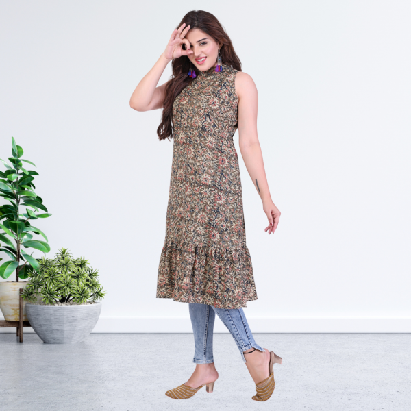 Handloom Cotton Dress in Block Print Fabric