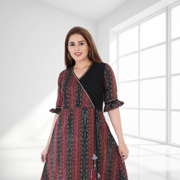 AZ1: Cotton Dress in Handloom Sambalpuri Ikat Fabric