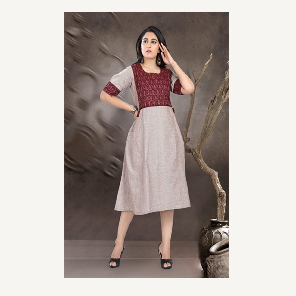 101738 Sambalpuri Handloom Stiching Kurti