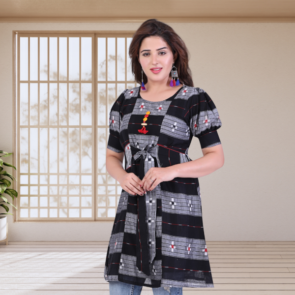 OOS: Cotton Dress in Handloom Sambalpuri Ikat Fabric