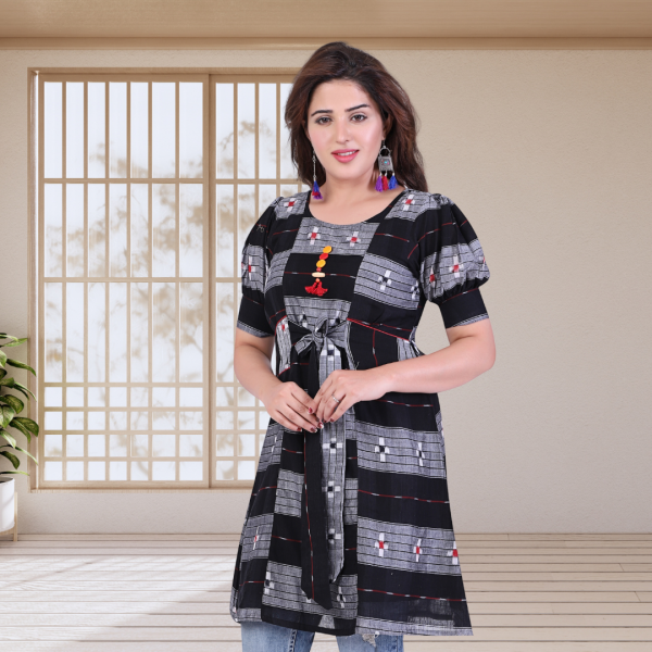 Cotton Dress in Handloom Sambalpuri Ikat Fabric