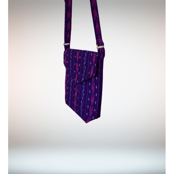 AZ: Handloom Cotton Ikat Sling bag