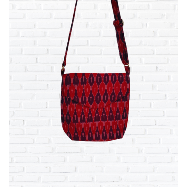 AZ: Handloom Cotton Ikat Sling bag