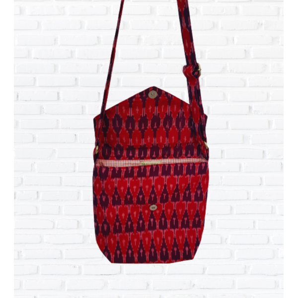 AZ: Handloom Cotton Ikat Sling bag