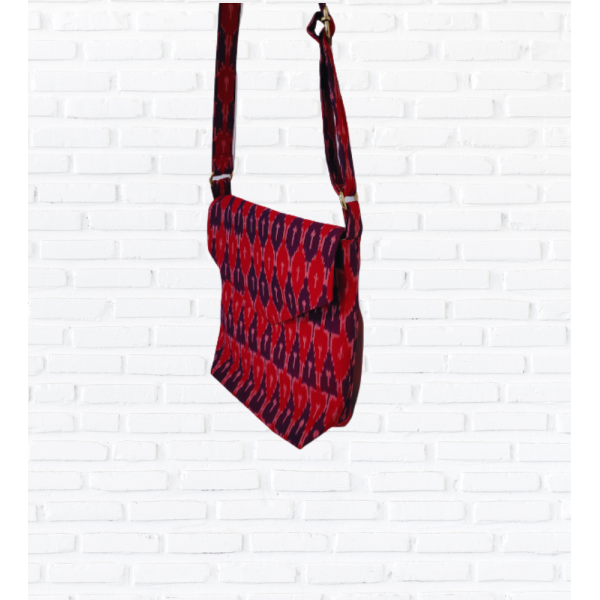 AZ: Handloom Cotton Ikat Sling bag