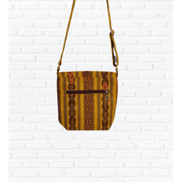 AZ: Handloom Cotton Sambalpuri Ikat Sling bag