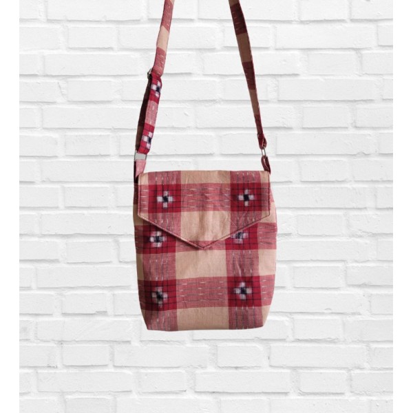 AZHandloom Cotton Sambalpuri Ikat Sling Bag